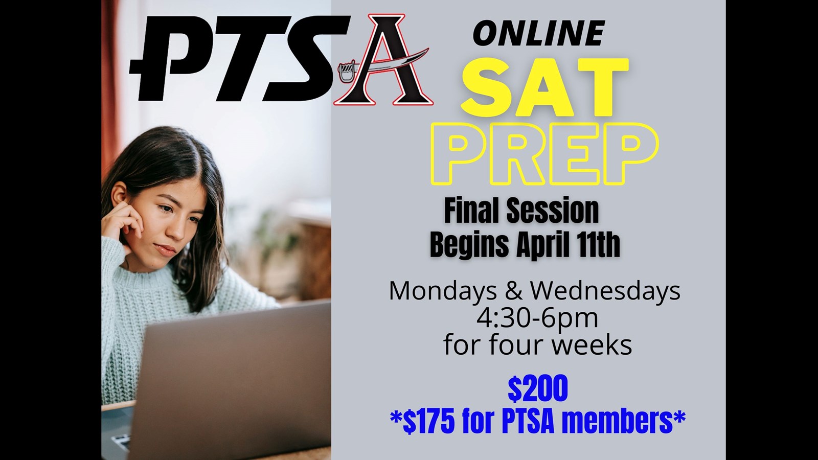 Spotlight Image - PTSA sponsored SAT Prep Course